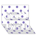 Polka Dots - Ube Violet on White Get Well 3D Greeting Card (7x5)