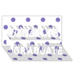 Polka Dots - Ube Violet on White Congrats Graduate 3D Greeting Card (8x4)