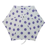 Polka Dots - Ube Violet on White Mini Umbrella