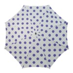 Polka Dots - Ube Violet on White Golf Umbrella