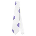 Polka Dots - Ube Violet on White Necktie (One Side)