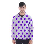 Polka Dots - Violet on White Wind Breaker (Men)