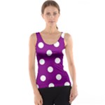 Polka Dots - White on Purple Violet Tank Top