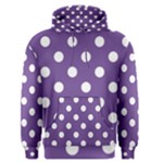 Polka Dots - White on Dark Lavender Violet Men s Pullover Hoodie