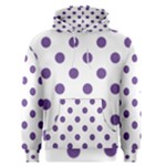 Polka Dots - Dark Lavender Violet on White Men s Pullover Hoodie