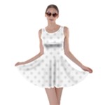 Polka Dots - Platinum Gray on White Skater Dress