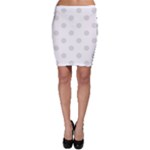 Polka Dots - Platinum Gray on White Bodycon Skirt