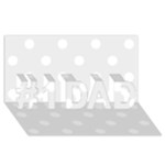 Polka Dots - White on Pale Gray #1 DAD 3D Greeting Card (8x4)