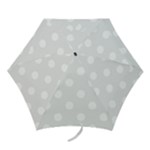 Polka Dots - White on Pale Gray Mini Umbrella