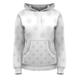 Polka Dots - Pale Gray on White Women s Pullover Hoodie