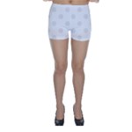 Polka Dots - Pale Gray on White Skinny Shorts