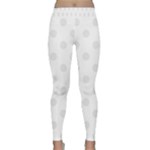 Polka Dots - Pale Gray on White Yoga Leggings