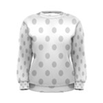 Polka Dots - Gainsboro Gray on White Women s Sweatshirt