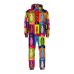 pop art donald trump  Hooded Jumpsuit (Kids)