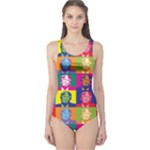 pop art donald trump  One Piece Swimsuit