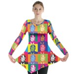 pop art donald trump  Long Sleeve Tunic 