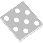 Polka Dots - White on Silver Gray Small Memo Pads