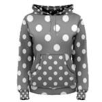 Polka Dots - White on Gray Women s Pullover Hoodie