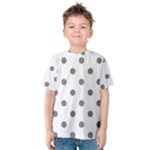 Polka Dots - Gray on White Kid s Cotton Tee