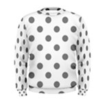 Polka Dots - Gray on White Men s Sweatshirt