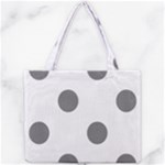 Polka Dots - Gray on White Mini Tote Bag