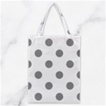 Polka Dots - Gray on White Classic Tote Bag