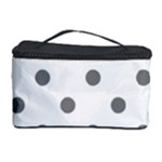 Polka Dots - Gray on White Cosmetic Storage Case