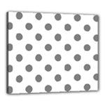 Polka Dots - Gray on White Canvas 24  x 20  (Stretched)