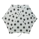 Polka Dots - Dark Gray on White Mini Umbrella