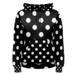 Polka Dots - White on Black Women s Pullover Hoodie