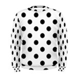 Polka Dots - Black on White Men s Sweatshirt