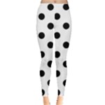 Polka Dots - Black on White Women s Leggings