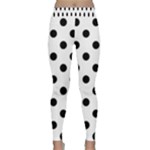 Polka Dots - Black on White Yoga Leggings