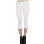 Polka Dots - Seashell on White Capri Leggings