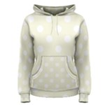 Polka Dots - White on Beige Women s Pullover Hoodie