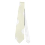 Polka Dots - White on Beige Necktie (One Side)