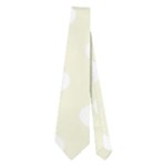 Polka Dots - White on Beige Necktie (Two Side)