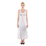 Polka Dots - Linen on White Full Print Maxi Dress