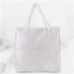 Polka Dots - Ivory on White Grocery Tote Bag