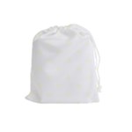 Polka Dots - Ivory on White Drawstring Pouch (L)