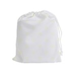 Polka Dots - Ivory on White Drawstring Pouch (XL)