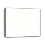 Polka Dots - Ivory on White Deluxe Canvas 14  x 11  (Stretched)