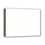 Polka Dots - Ivory on White Deluxe Canvas 16  x 12  (Stretched)