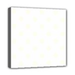 Polka Dots - Ivory on White Mini Canvas 8  x 8  (Stretched)