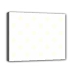 Polka Dots - Ivory on White Canvas 10  x 8  (Stretched)