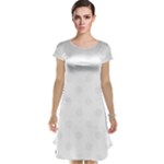 Polka Dots - White Smoke on White Cap Sleeve Nightdress