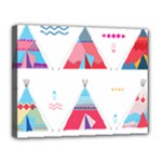 pink tipi  Canvas 14  x 11  (Stretched)