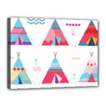 pink tipi  Canvas 16  x 12  (Stretched)