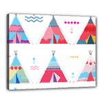 pink tipi  Canvas 20  x 16  (Stretched)