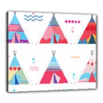 pink tipi  Canvas 24  x 20  (Stretched)